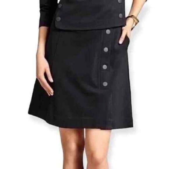 CAbi Women's 6 A-Line Button Detail Ponte Knit Utility Skirt - Picture 1 of 9